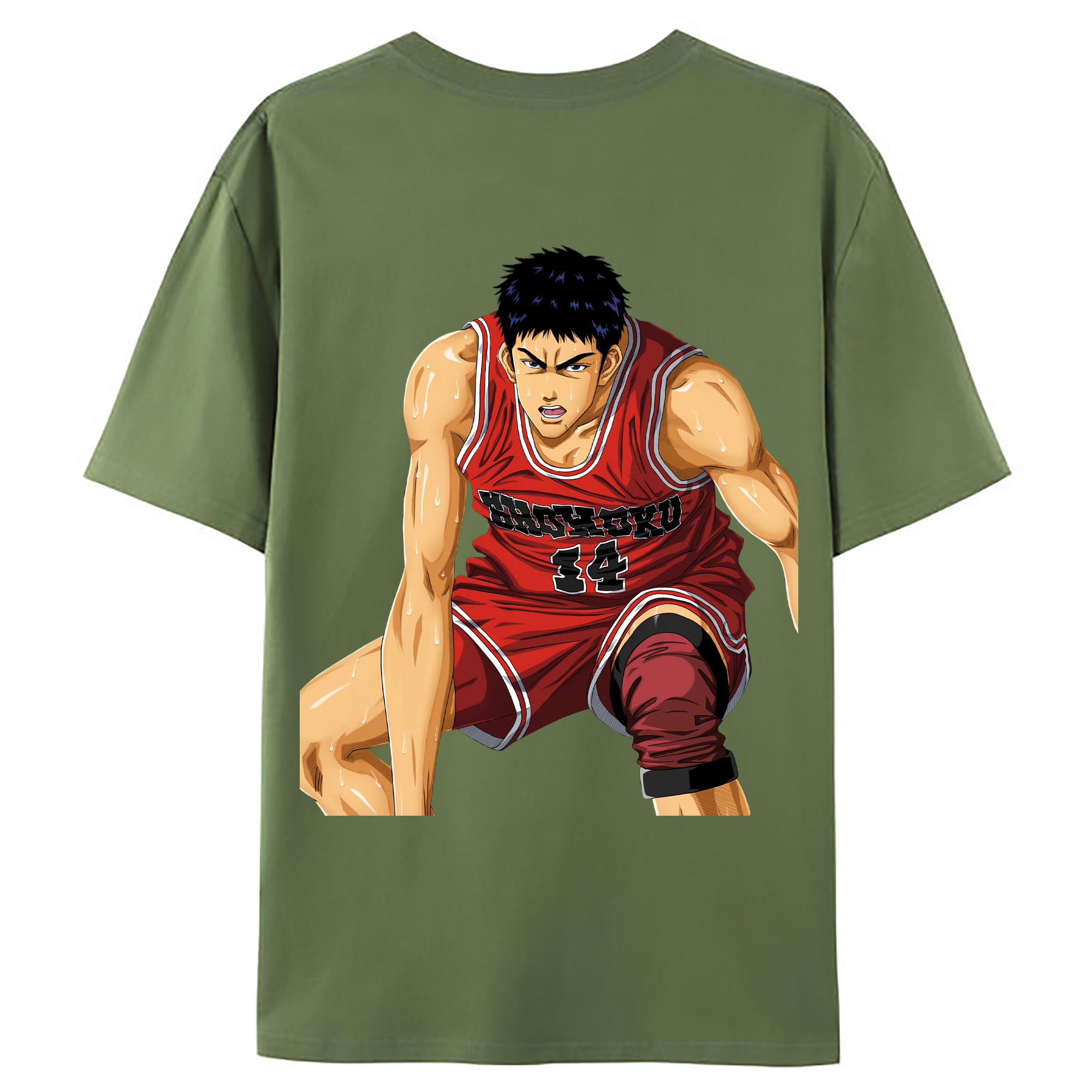 （画像用） SLAM DUNK／スラムダンク 綿100％ メンズ半袖Tシャツ（バックプリント） 通気性